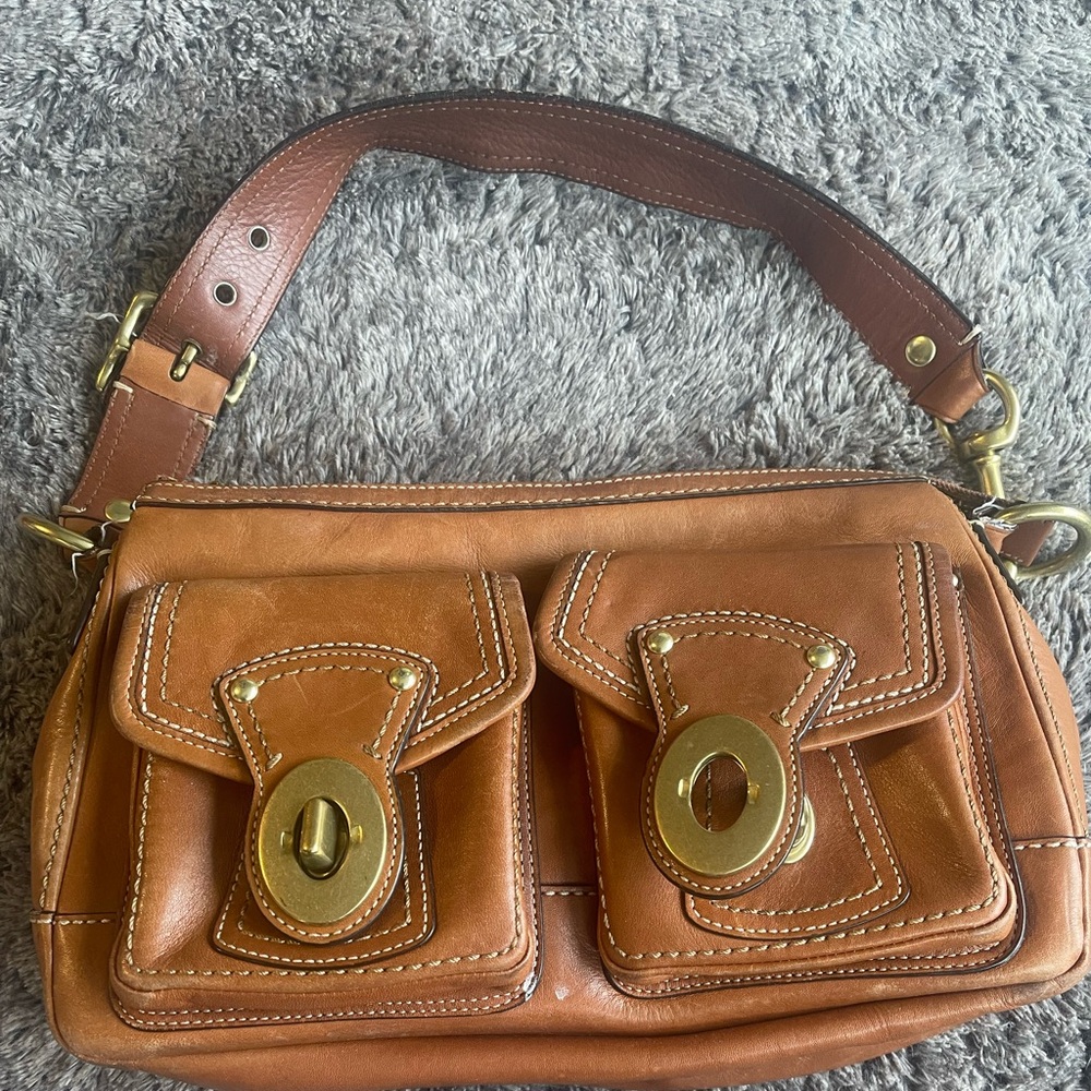 Coach tan shoulder bag